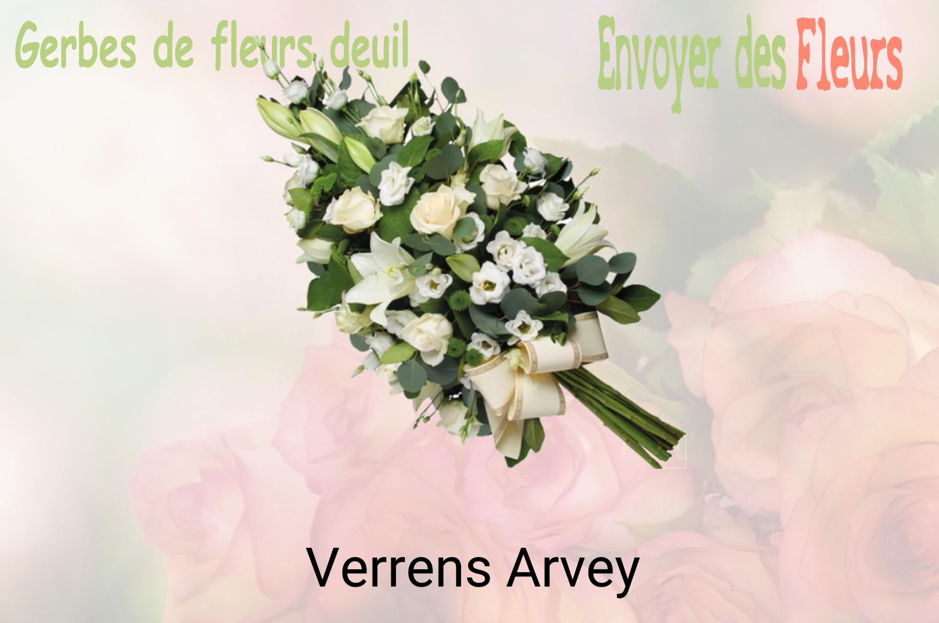 Gerbe de fleurs de deuil livrée à Verrens-Arvey